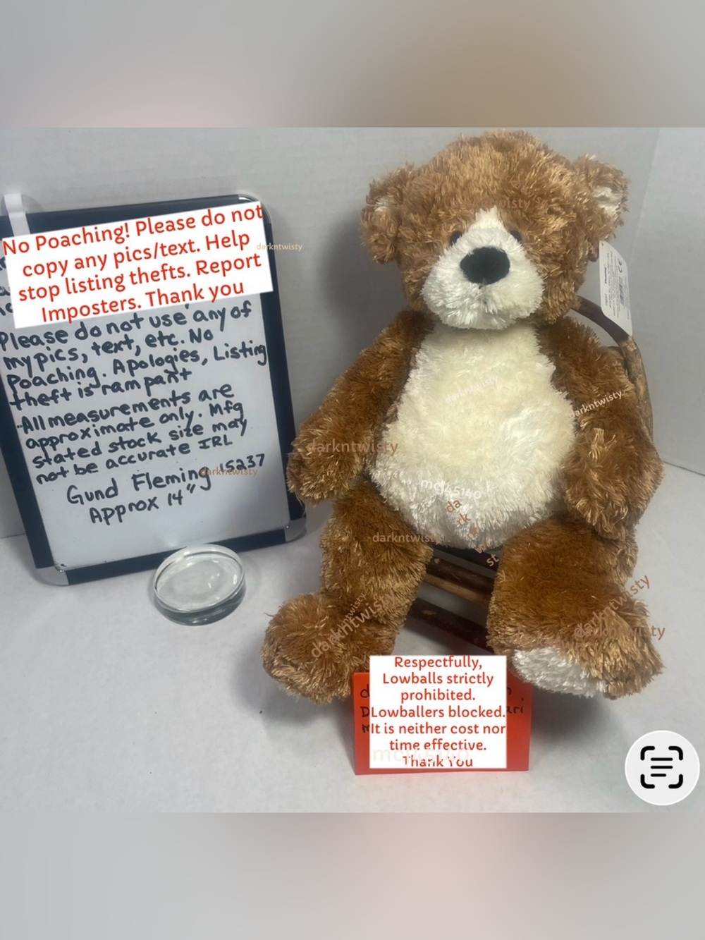 *VINTAGE BNWT GUND FLEMING APPROX 14” A FLUFFY FUR DREAM!